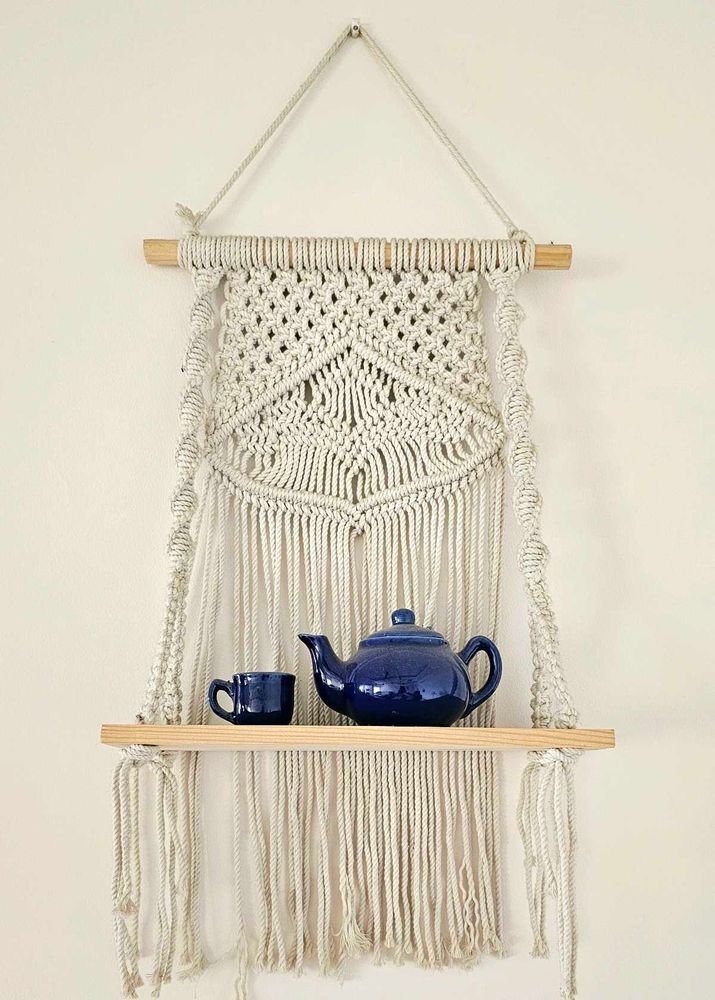 Handmade Macrame Wall Hanging Shelf