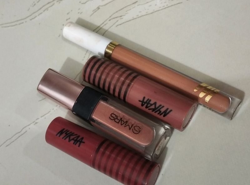 Mars,Myglamn And Nykaa Lipstick In Nude Shades