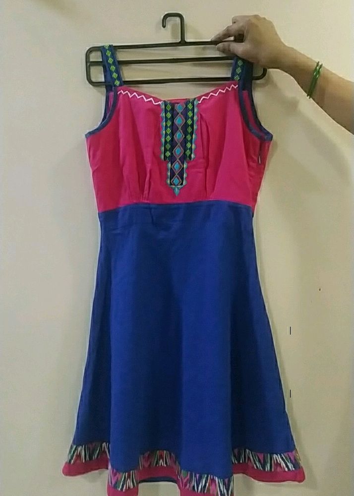 Globus Pink Blue Dress/kurti