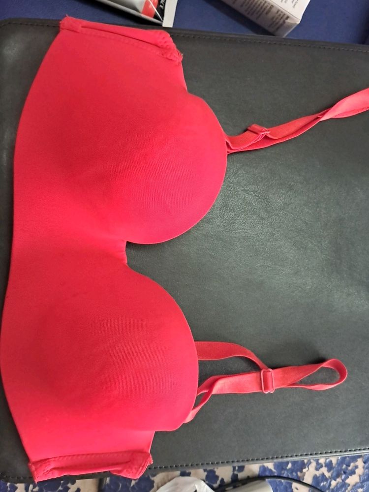 Red Seamless Bra