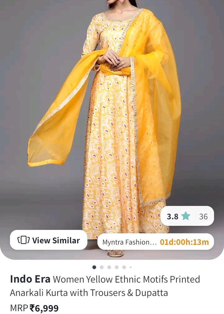 Gown With Pant And Dupatta