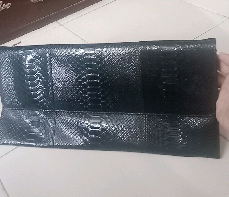 Price  Drop....Black crocodile leather sling bag