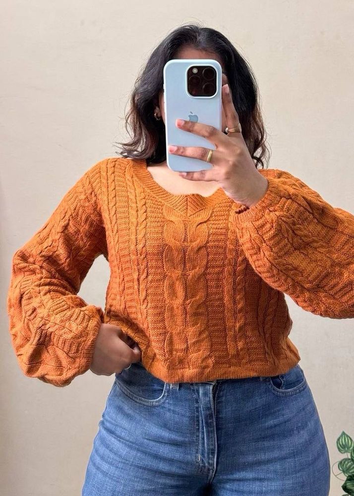 Rusty Cable Knit Pullover