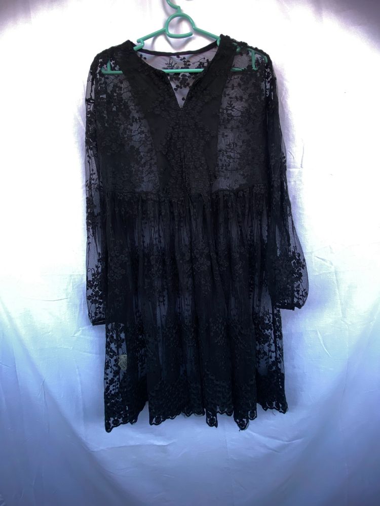 Combo Tops With Lace Dress