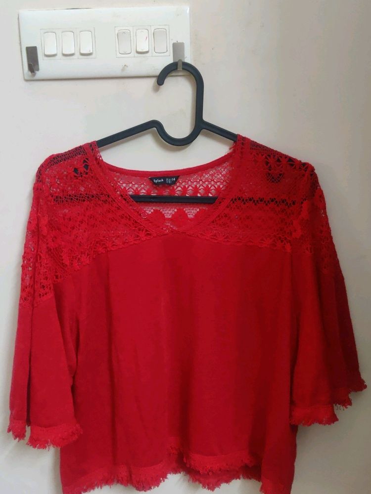 Red Casual Top