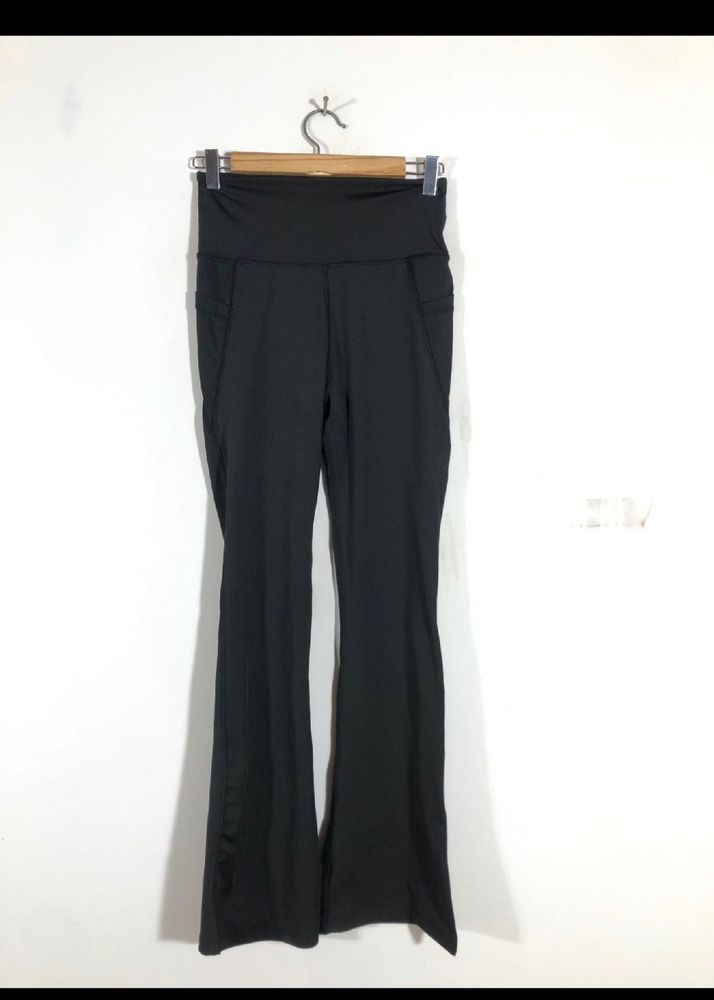 WORKOUT BELL BOTTOM High Waist Pants With Pockets