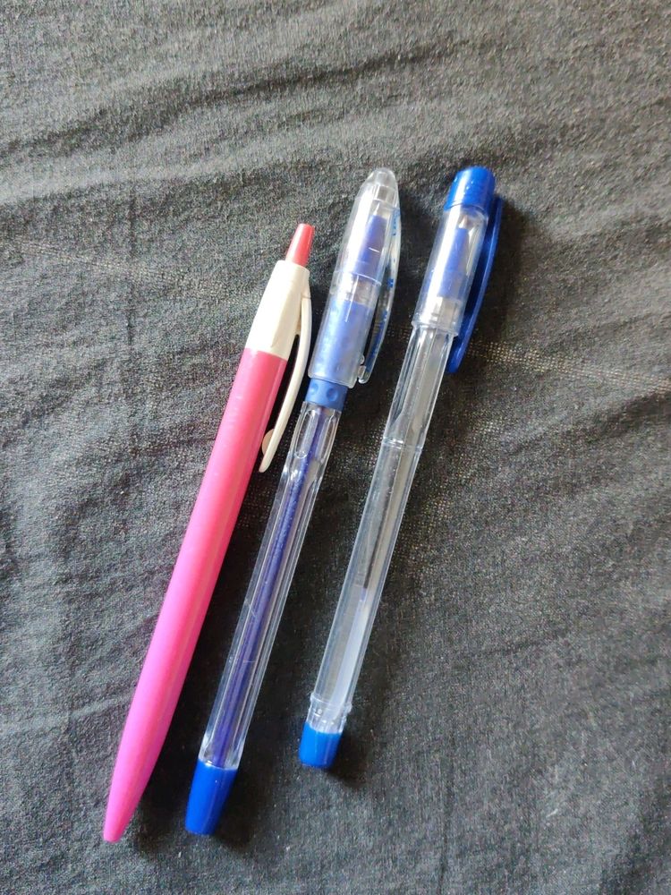 3 Pens - Cello Tiptop, Gripper & Flair Ezee Click