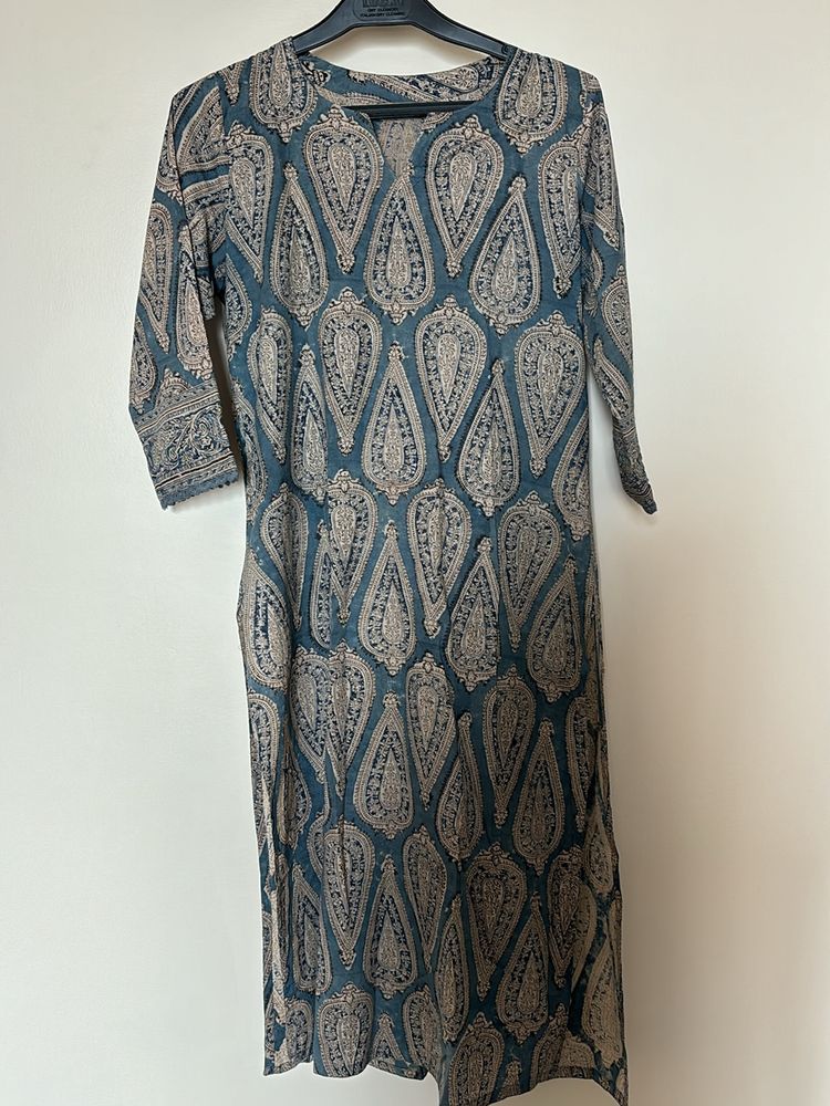 <NEW> Indigo Block Printed Kurta