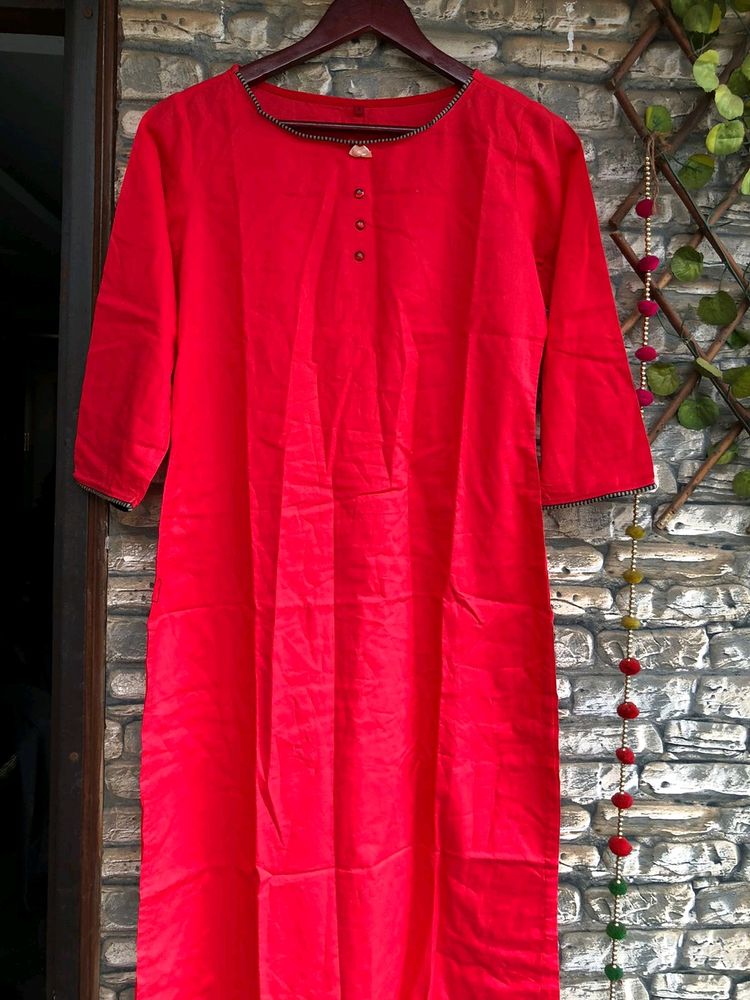 Red Long Kurti