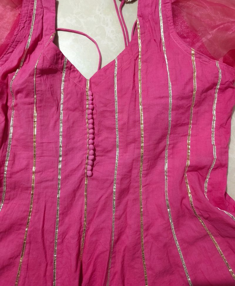 Pink Gota Kurta