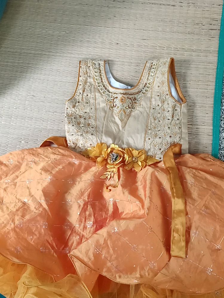 Party Orange Frock