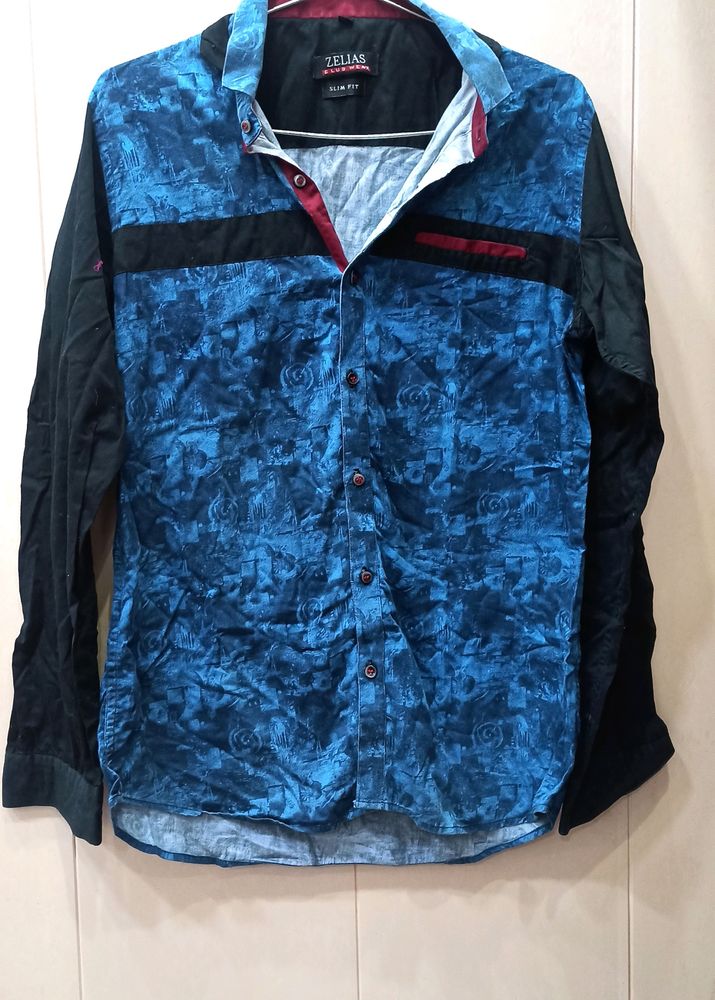 Blue Party Wear Shirt (Men)