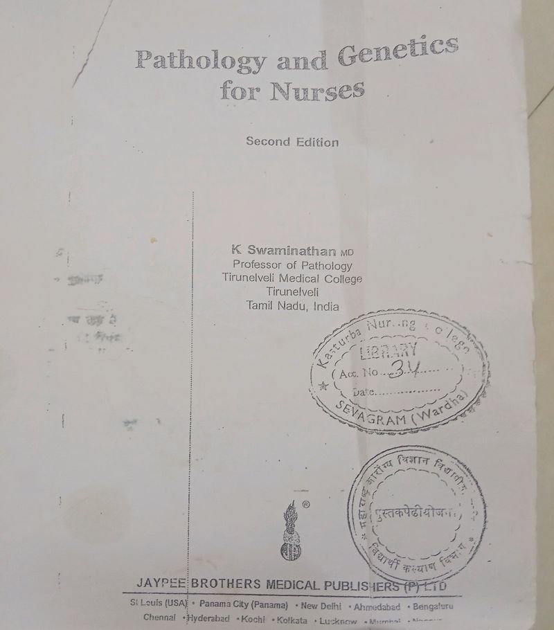 Pathology And Genetics For Nurses