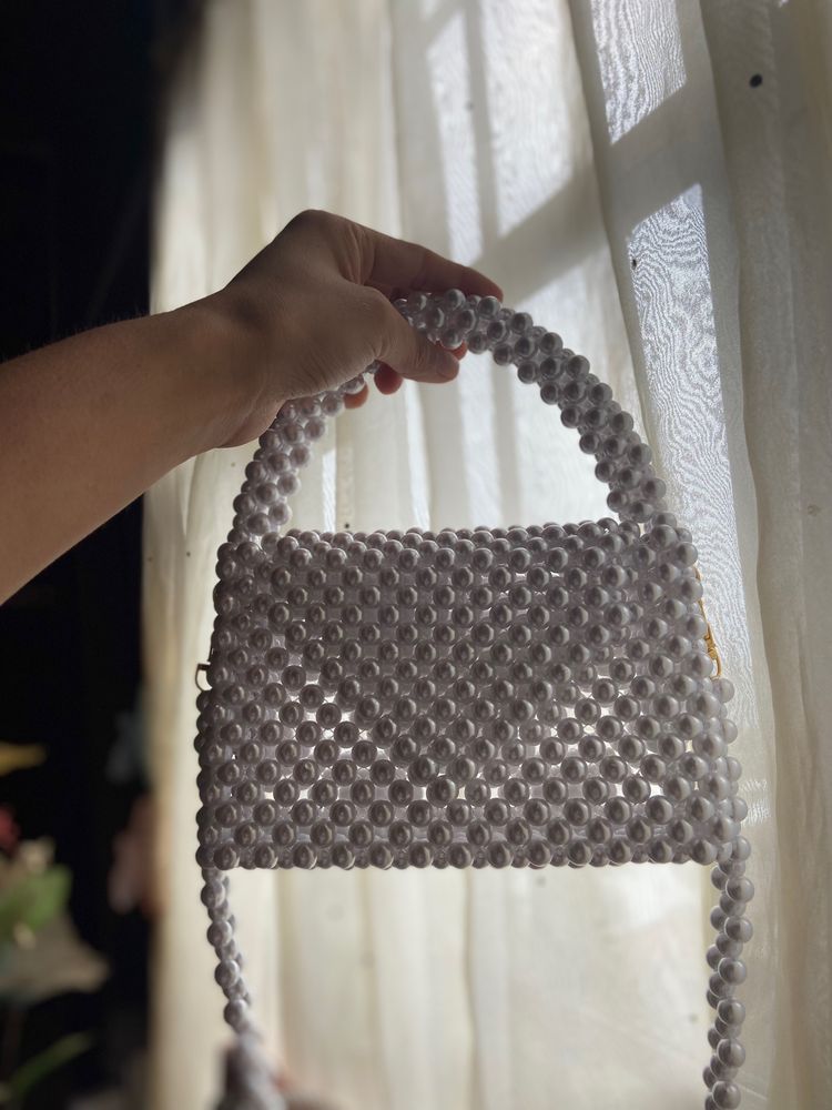 THD Pearl Beaded Handmade Bag