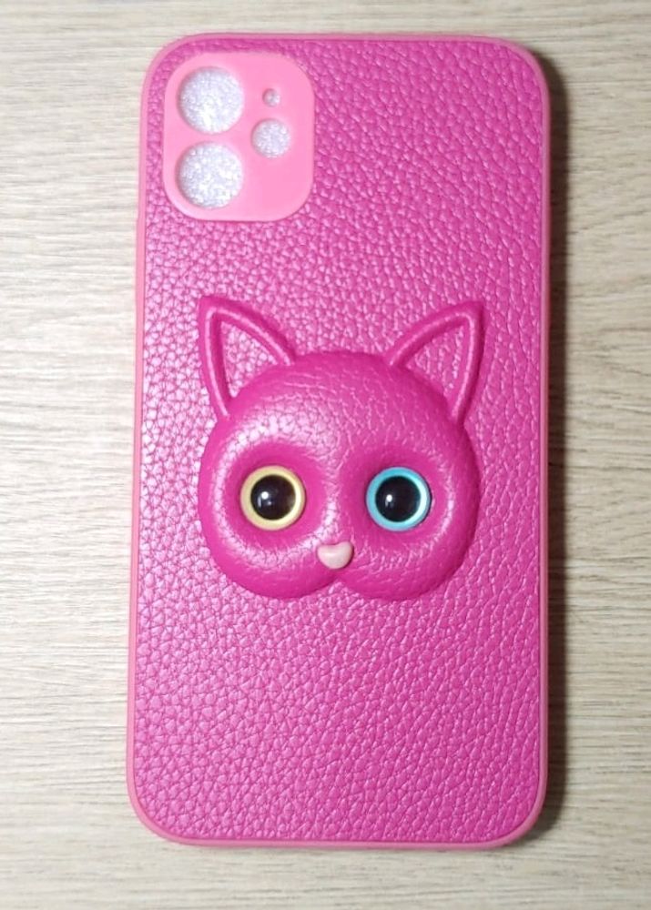 iPhone 11 Back Pink Cute Cat Premium Quality Cover