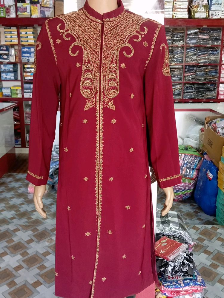 Branded Maroon Sherwani