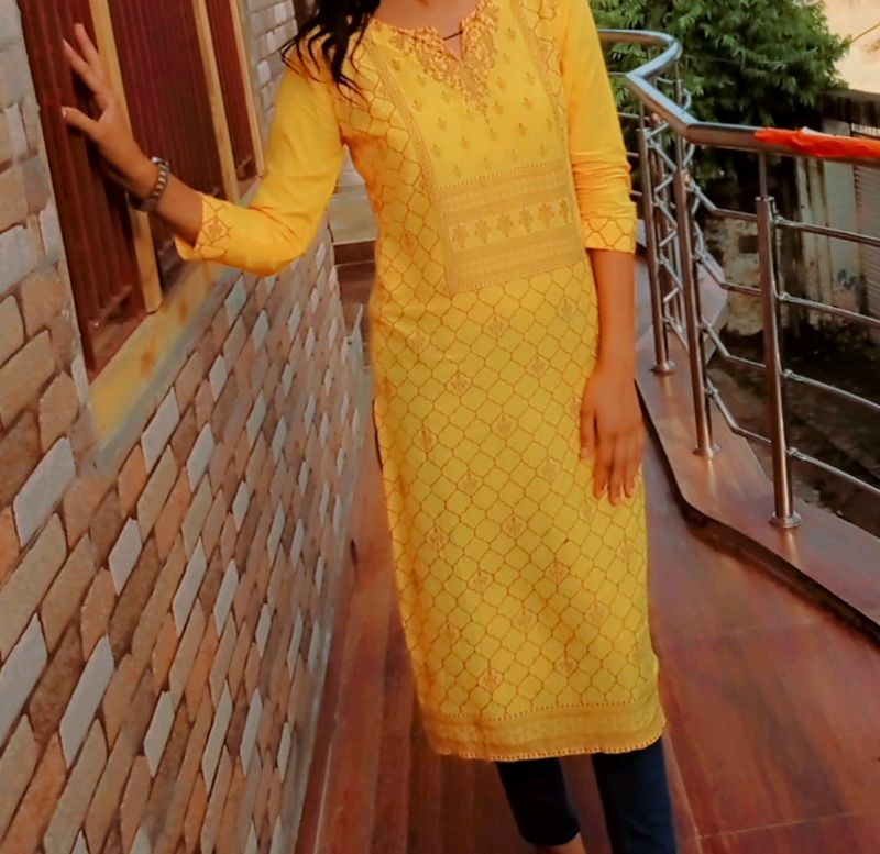 Beautiful Yellow Kurti...