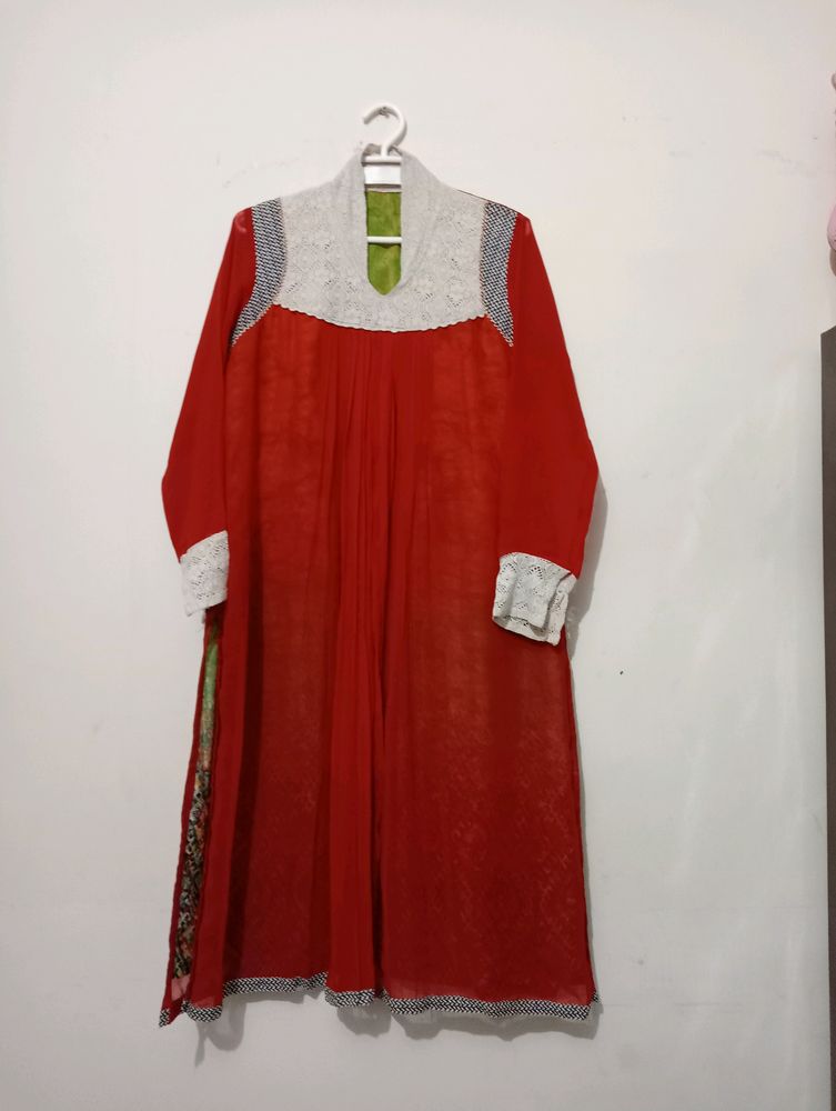 Womens Red Kurti