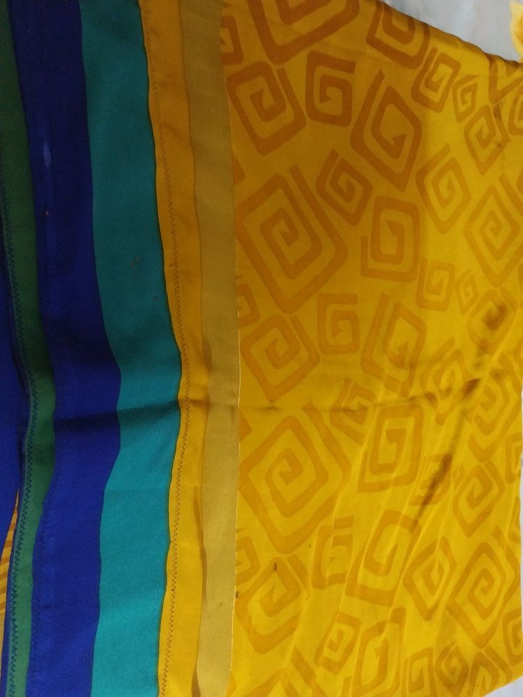 Mustard Yellow Saree