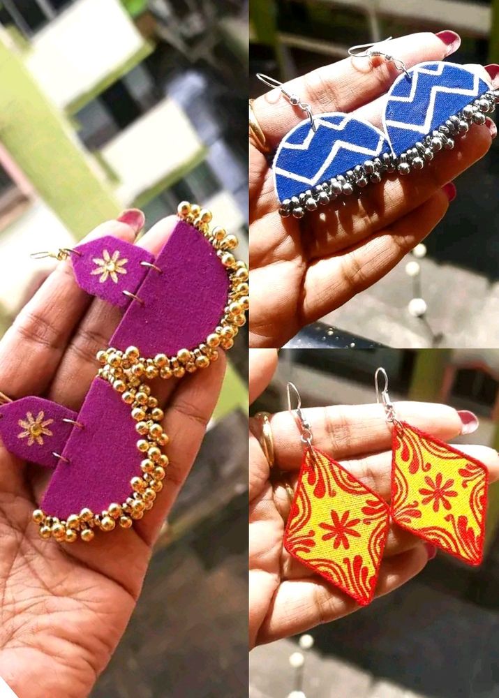 Combo Fabric Earrings