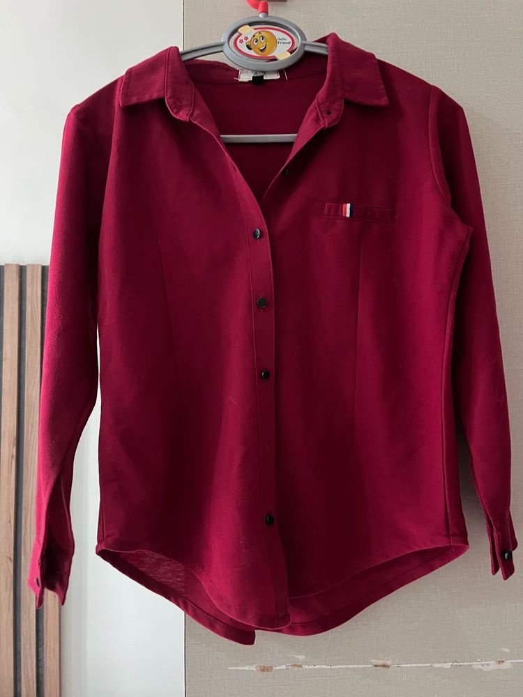 Dark Red Shirt Women