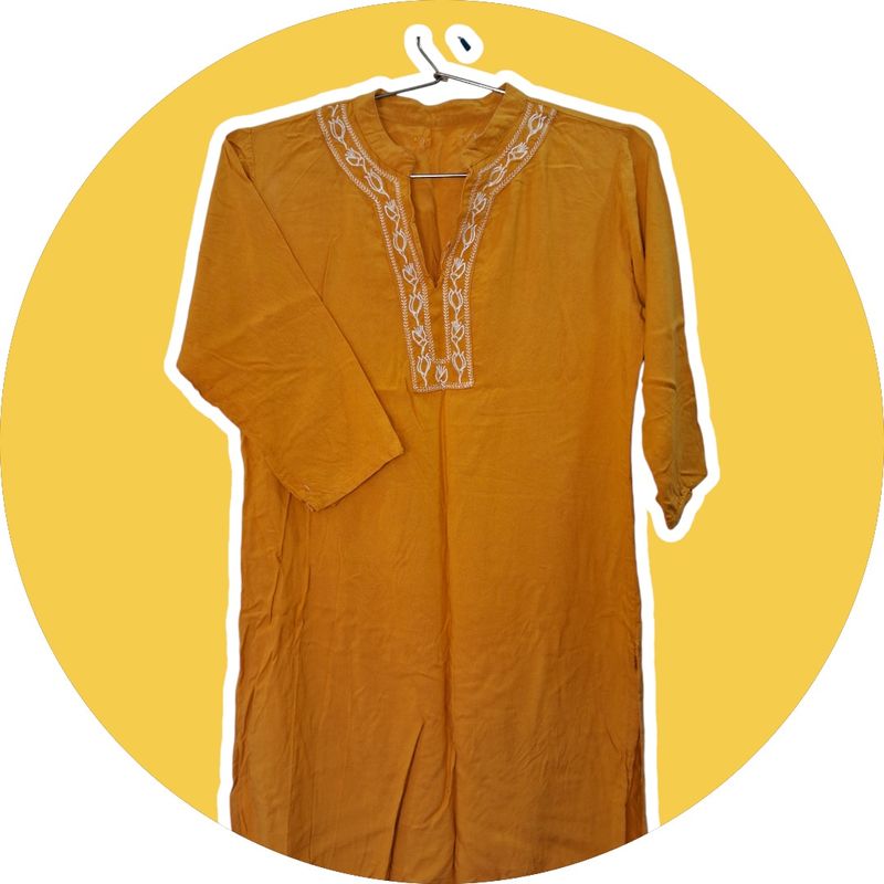 Vibrant Yellow Kurti