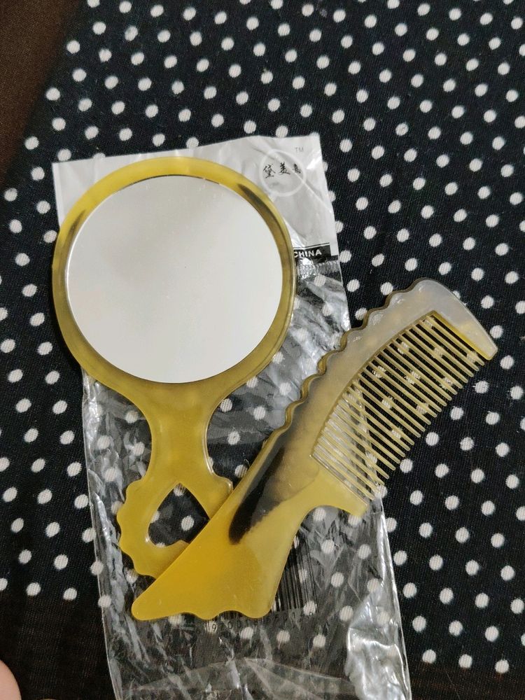 Hand Mirror And Comb