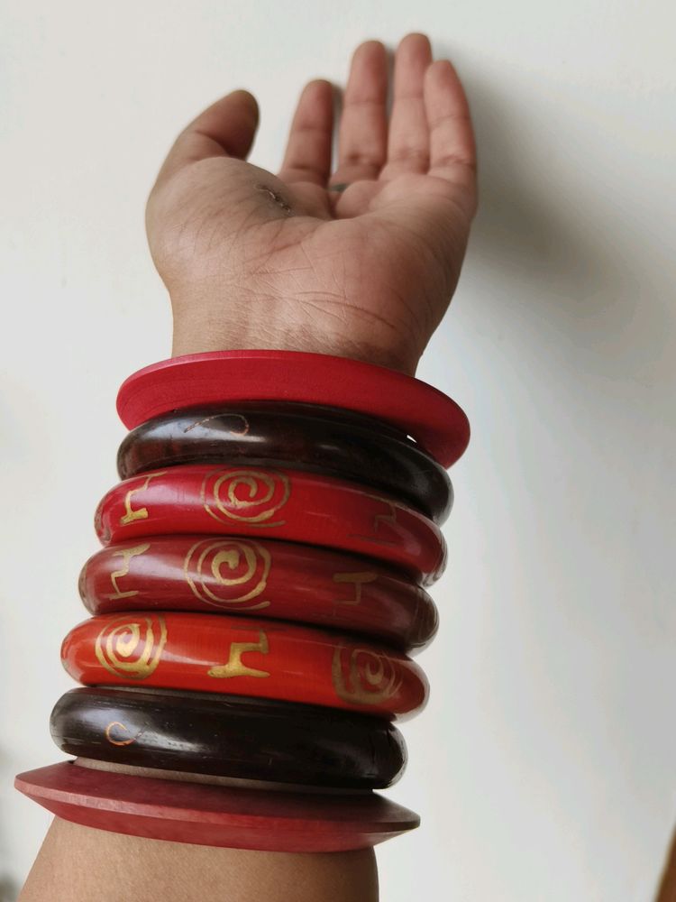 Wooden Painted  Bangles