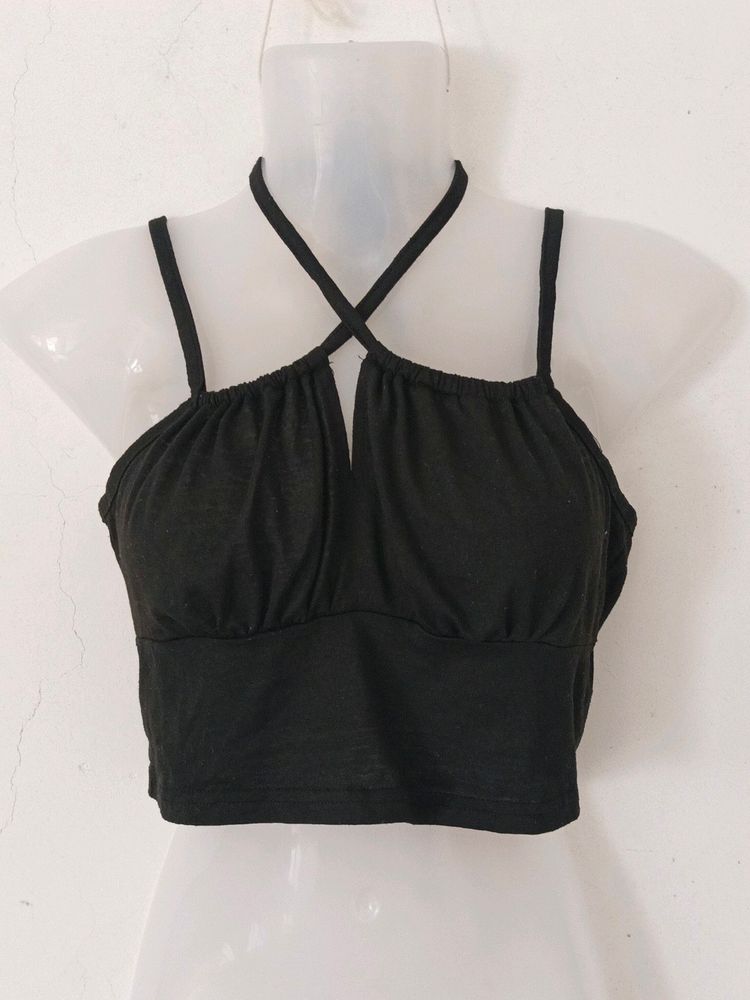 BLACK CROP TOP