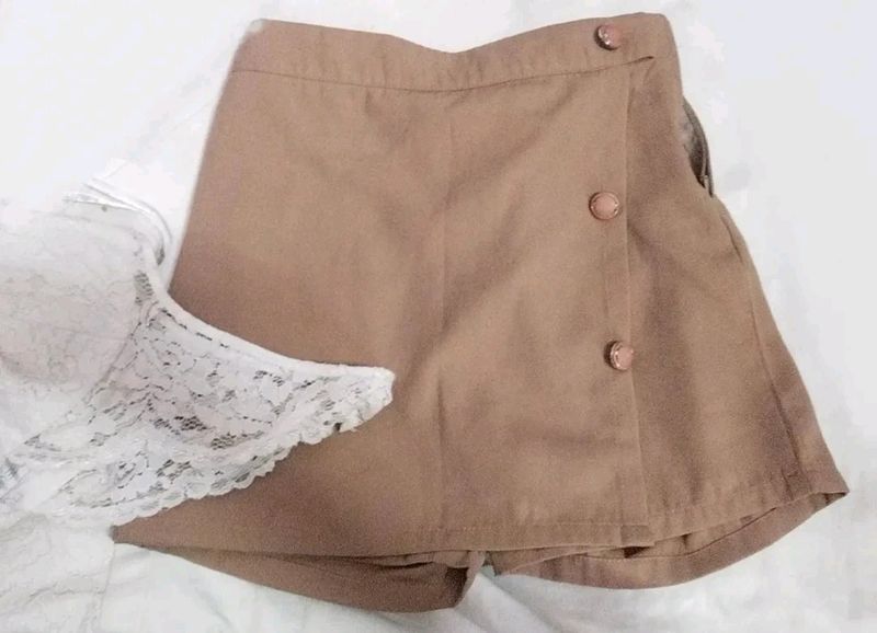 Korean Beige skort