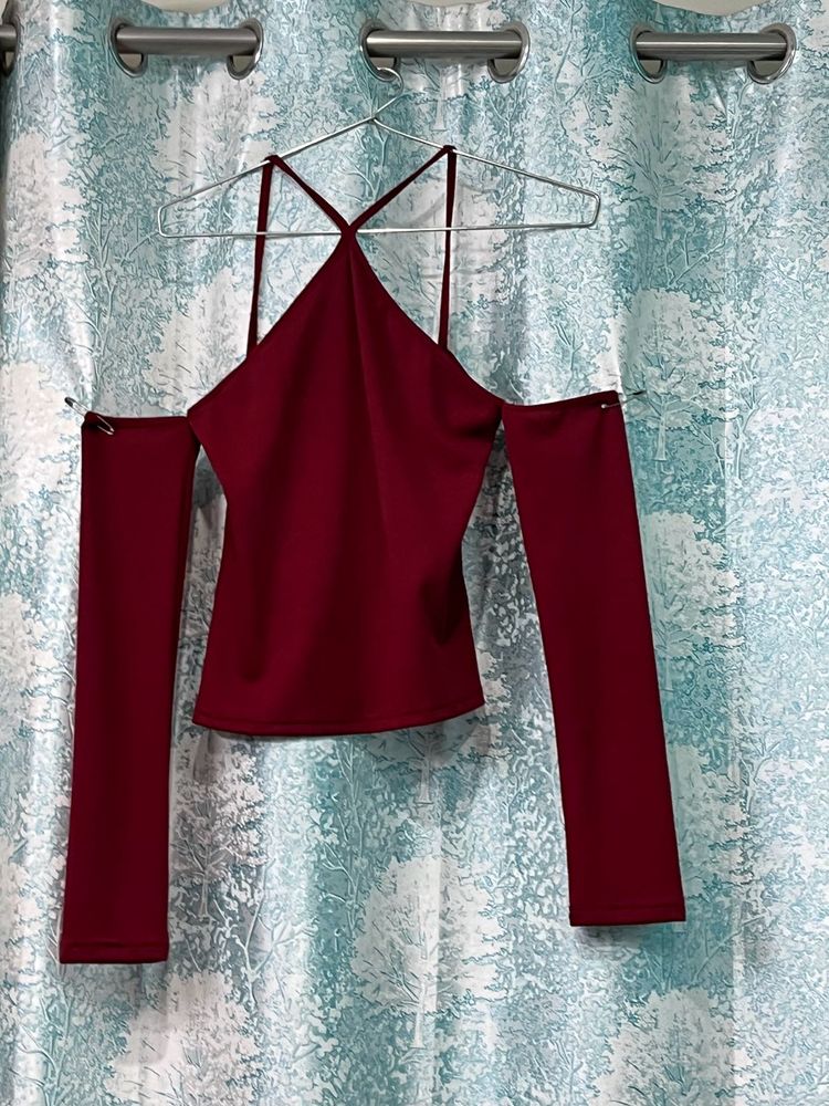 Maroon Top For Party And Outings