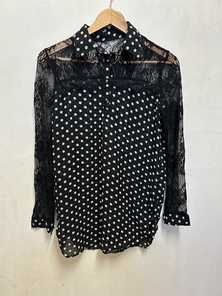 Polka Dot Stylish Top For Women