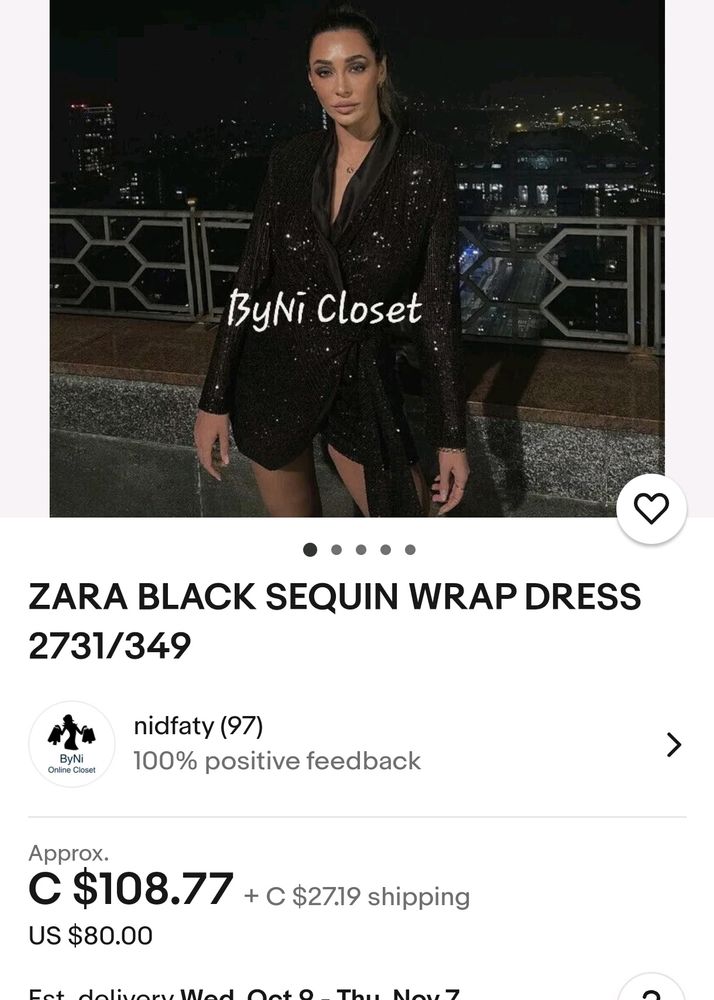 NEW Zara Sequence DRESS