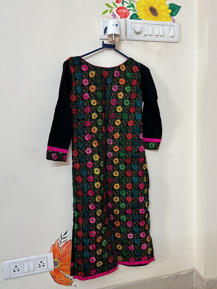 Phulkari Hand Stitched Kurta