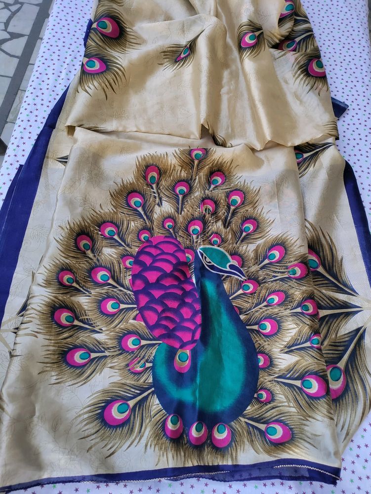 Peacock Design Saree