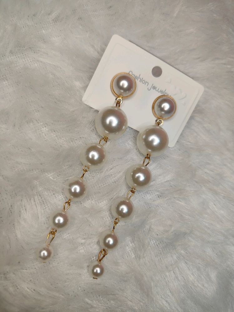 Pearl Long Earrings