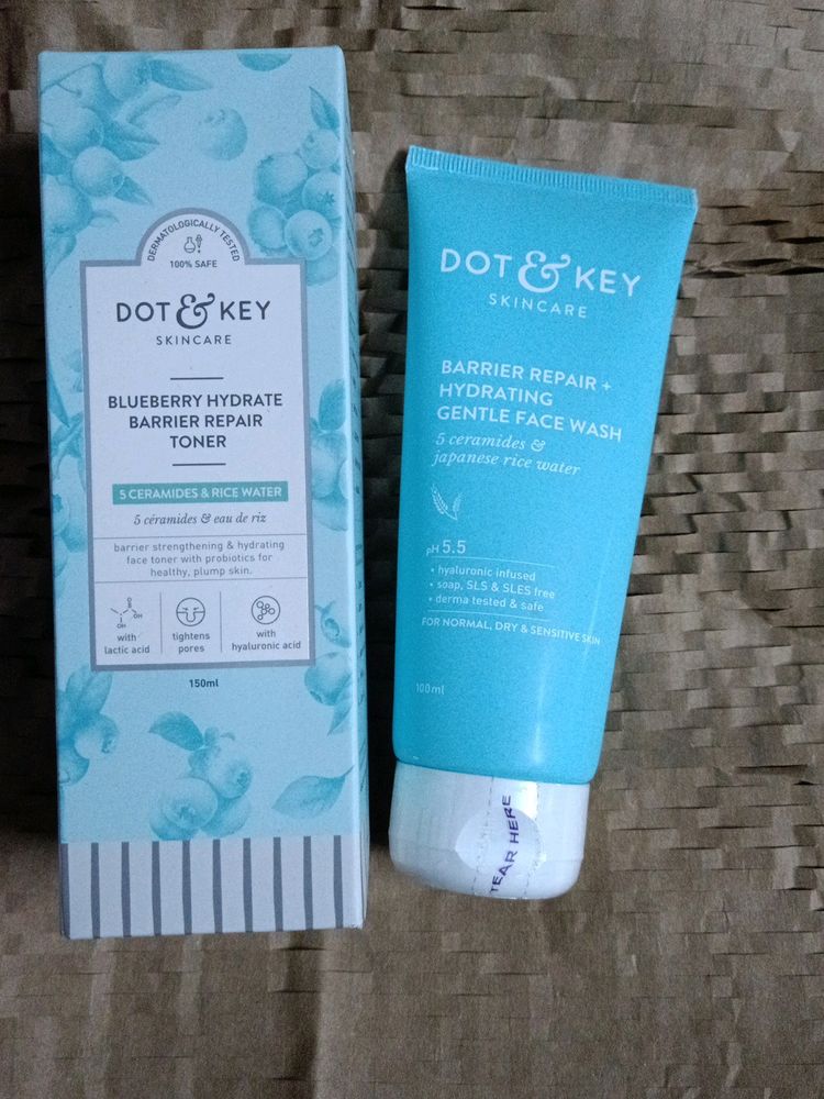 Combo Of Dot&Key Barrier Repair Face Wash & Toner