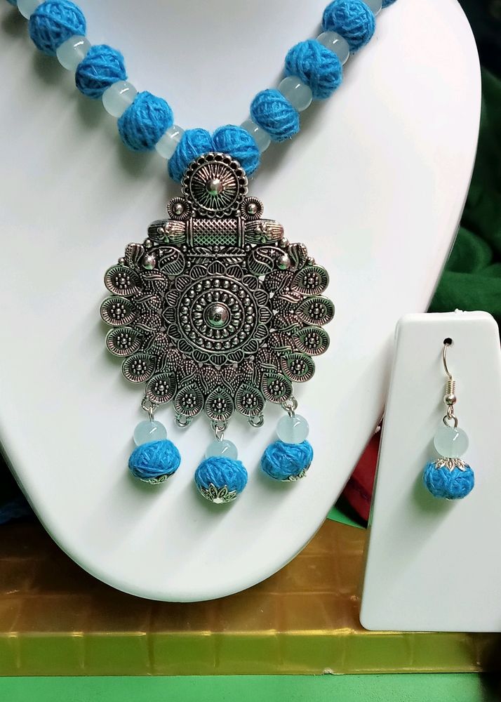 firoza necklace with earrings