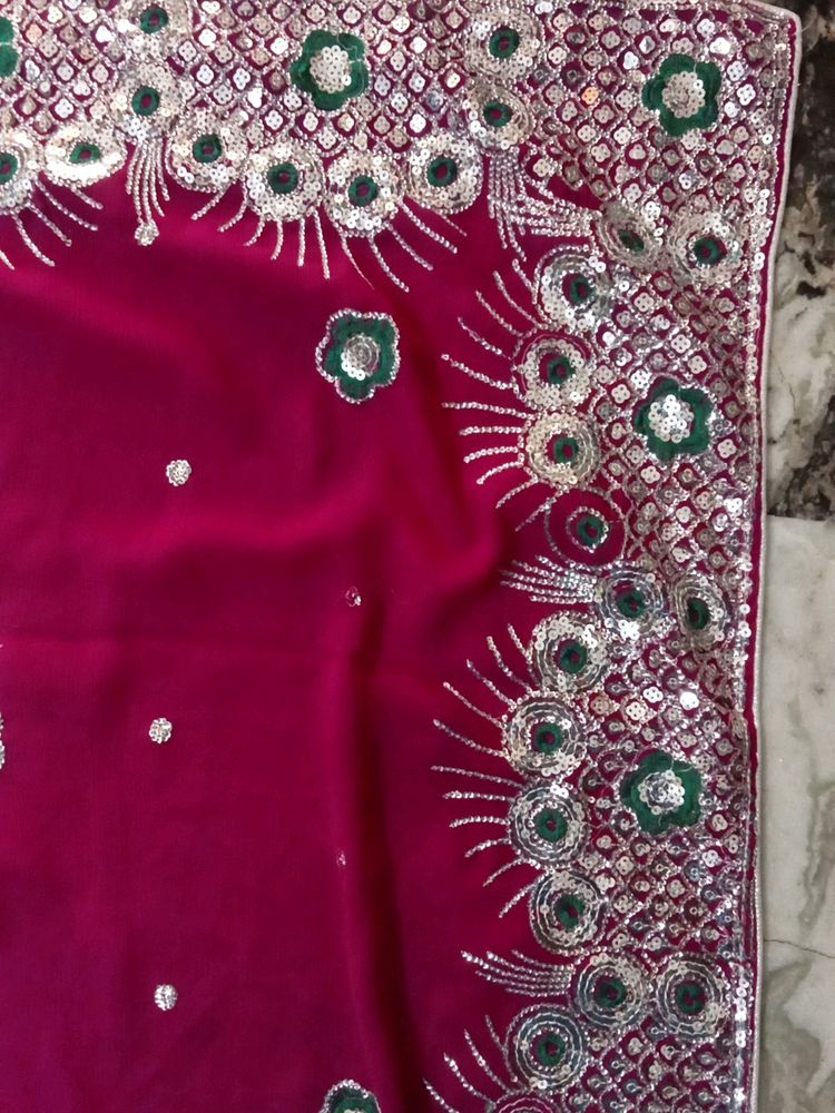 Rani Colour Brand New Saree