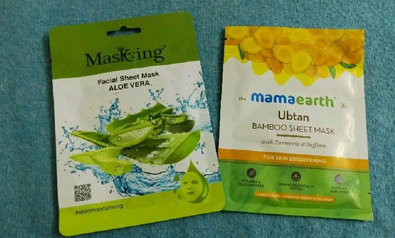 MamaEarth And Maskking Face Sheet Masks