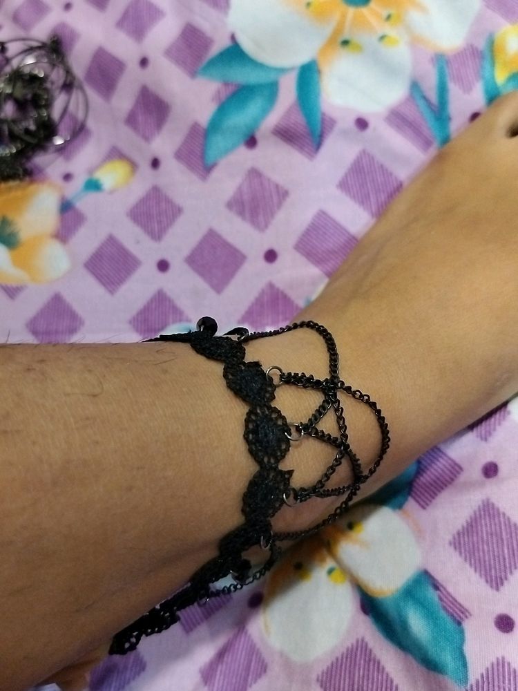 Classy Black Anklet