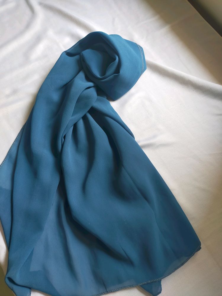 Blue Plain Dupatta / Shwall / Hijab