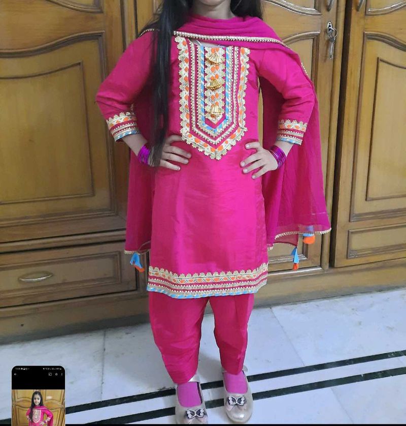 PURE SILK SALWAR SUIT 8-10 YEAR