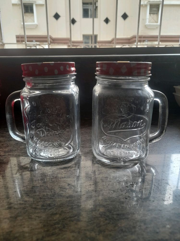 2 Glass Jars