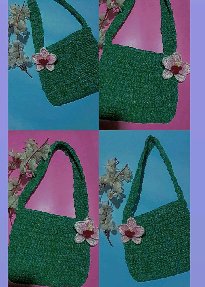 Crochet Ocean 🌊 Green 💚 Bag