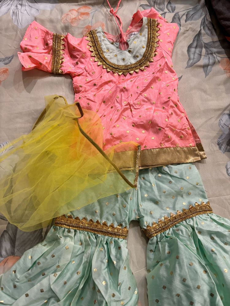 Sharara Suit For 1 Year Old Girl