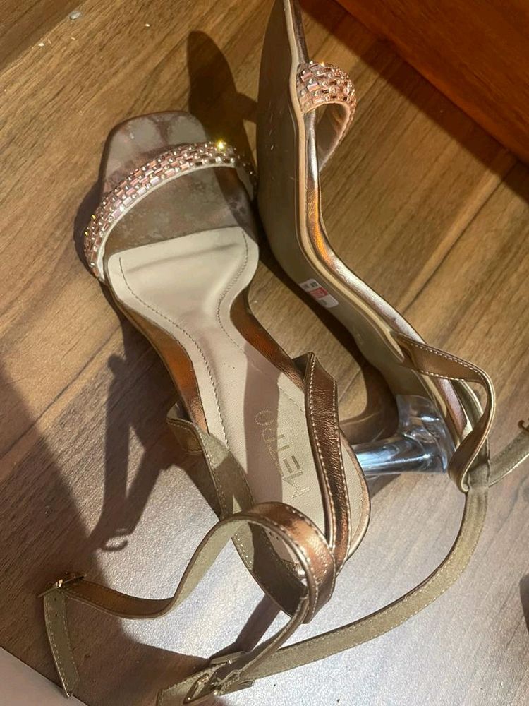 Metro Glass Heel Sandals