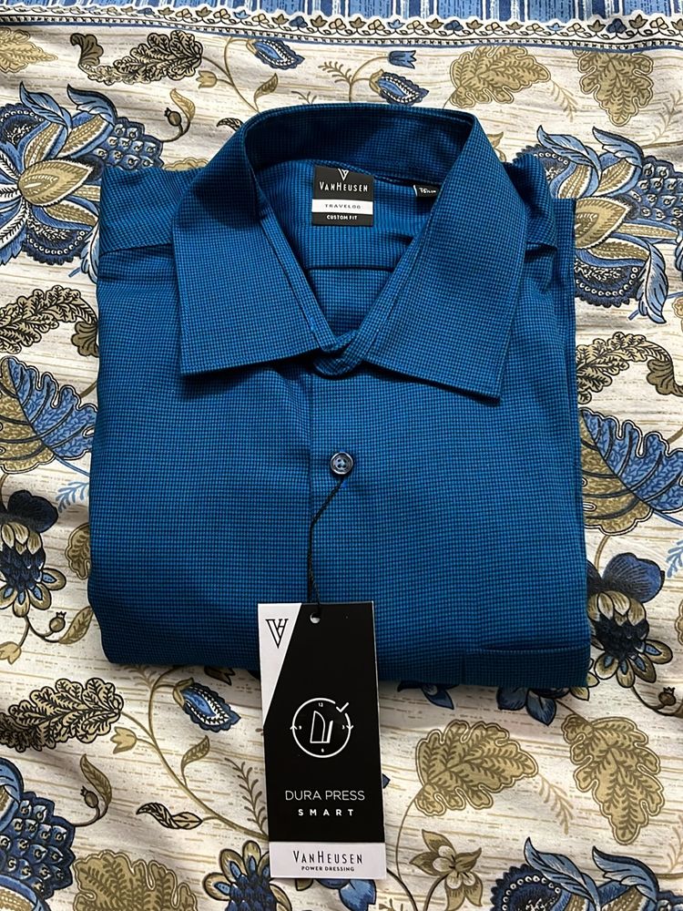 Brand New Van Heusen Blue Full Sleeve Shirt