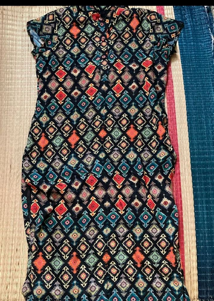 Like New Kurta With Ikkat Pattern