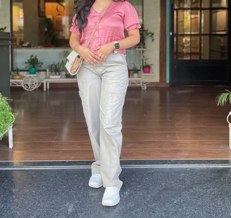 Satin Pink Top